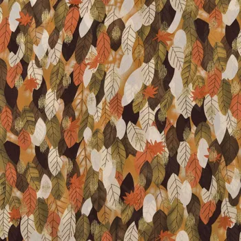 Strima Poly Foil Print - Flowers, Brown