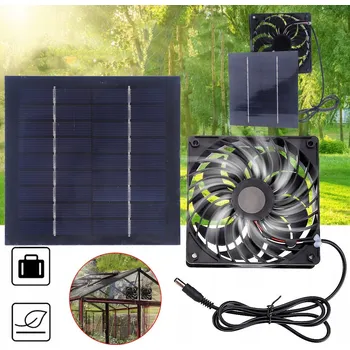 Bezpečnostní kamera 50W SADA VENTILÁTORU PRO SOLÁRNÍ PANELY ODSÁVACÍ VENTILÁTOR DO SKLENÍKU