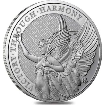 East India Company Stříbrná mince 1 oz Svatá Helena Královna vítězství ctností 2021