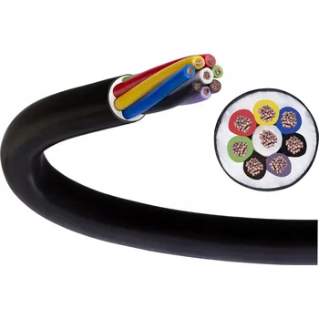 elektrický kabel Kabel k přívěsu 8žilový YLYs 7x0,75+1x1,0mm, délka 100 cm