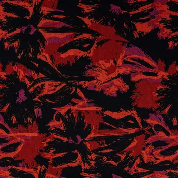 Strima Punta Soft Print - Flowers, Dark Red