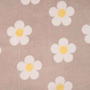 Strima Cuddle Fleece Print + Uni - Flowers, Sand