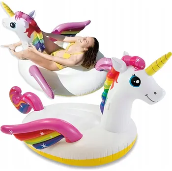 Matrace LEHÁTKO VELKÉ NAFUKOVACÍ KŘESLO S ÚCHYTEM NAFUKOVACÍ PLAVÁNÍ JEDNOROŽEC