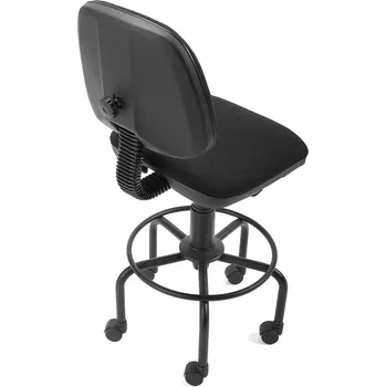 Barová židle Barová židle Rocada 980, černá, výškově nastavitelná, na kolečkách, látkový potah