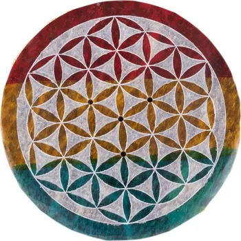 Vonná tyčinka Mramorový stojánek na vonné tyčinky Květ života - rasta bright, Sittar POSLEDNÍ KUS!