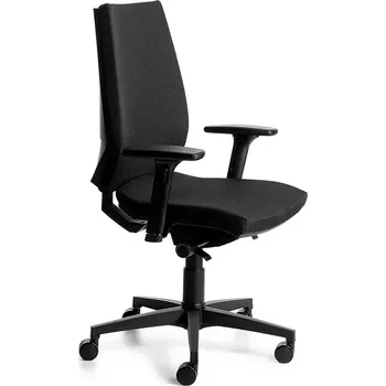 Kancelářská židle Rocada 922-4, černá s černou konstrukcí, látkový potah, nastavitelné područky
