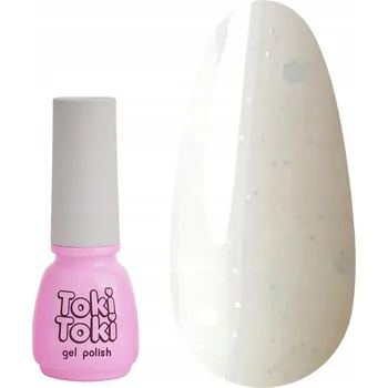 Lak na nehty Hybridní lak Toki-Toki Fairytale FT02 bílý se třpytkami 5 ml