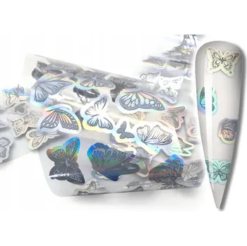 Transferová Fólie na nehty 40cmx4cm - Motýli, Holografická