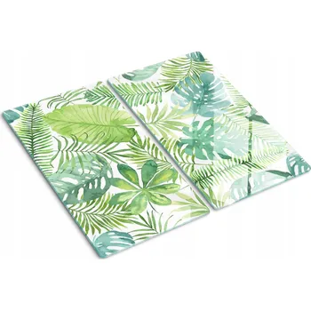 Obraz Skleněná deska indukční varná deska Tropické listy 2x30x52