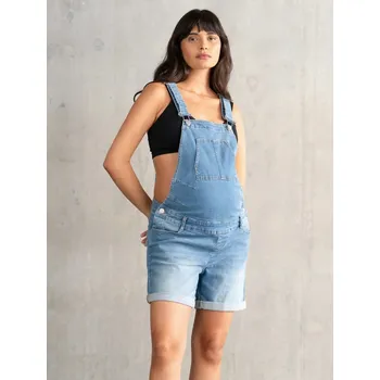 Seraphine Džínové těhotenské šortky s laclem světle modré Beck Dungaree Velikost: S