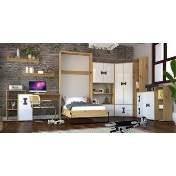 Domel Dětský pokoj Index 3 Barevné provedení dveří: Dub artisan lesk, Úchyty Domel: Šedé