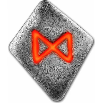 Stříbrná runa 1 oz Dagaz Germania Mint Fluorescenční