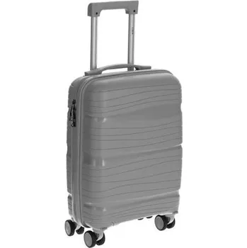 Cestovní kufr, šedý - Příruční kufr s odnímatelnými kolečky S – 32 l