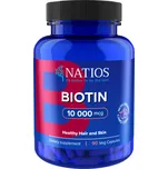 Natios Biotin 10 000 mcg 90 veganských kapslí + 2 měsíce na vrácení zboží