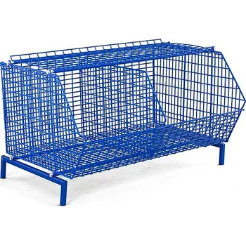 Skladový kontejner FEROPLAST spol. s.r.o Průmyslový úložný koš KS5, kompletní set 1 koše na pevných nohách