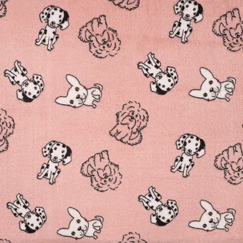 Strima Cuddle Fleece Print + Uni - Multi Dogs, Poudre