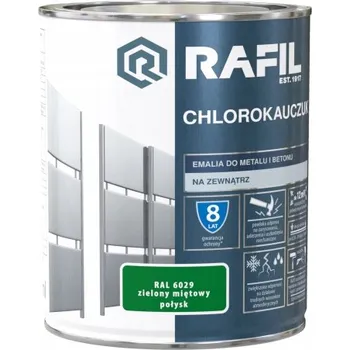 barva a nátěr na dřevo Chlorkaučukový email na kov Rafil 0,75 l zelený lesk