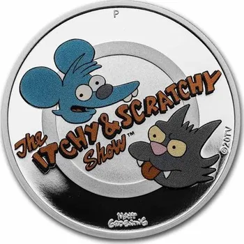 Perth Mint Stříbrná mince 1 oz Itchy &amp; Scratchy 2021 Proof
