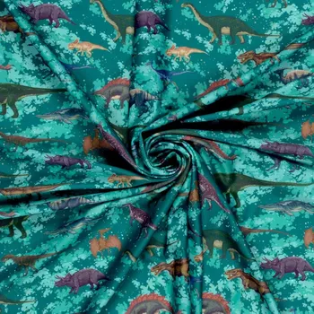 Plavkovina UV Dinosauři, flekatá zelená (E) (Plavkovina s UV ochranou)