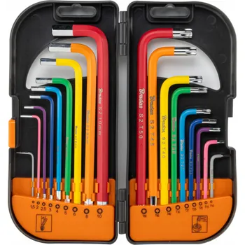 Klíč Sada imbusových klíčů a klíčů Torx HX 1,5-10 mm TX 10-50, 18 ks