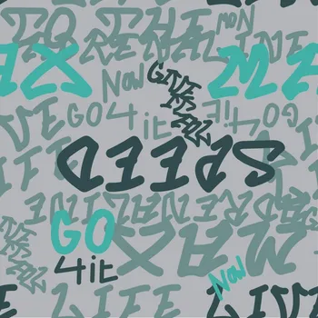 Strima Cuddle Fleece Jacquard - Text, Silver Grey