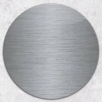 Kuchyňské prkénko Kulaté prkénko z Tvrzené Sklo s ozdobným moderním kovovým vzorem, průměr 40 cm