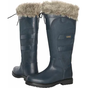 Jezdecká obuv Kožené zimní jezdecké boty HV POLO Katerina s kožíškem Navy 39