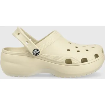 Dámská obuv Pantofle Crocs Classic Platform Clog, 41/42, béžová, 02X