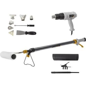 Sada zahradního nářadí Renovační sada pro odstranění staré barvy a nanesení nové, horkovzdušná pistole 1.800 W, 50 - 550 °C + malířský váleček s integrovaným zásobníkem na 520 ml barvy BATAVIA (BATAVIA)