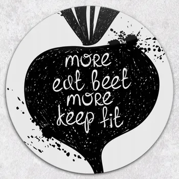 Obraz Multifunkční Dekorativní Kulatá Skleněná Deska Do Kuchyně Červená Řepa průměr 40 cm