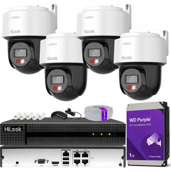 Bezpečnostní kamera Monitorovací sada 4x PTZ kamera PTZ-N2C200M-DE 2MPx HiLook od Hikvision 1TB