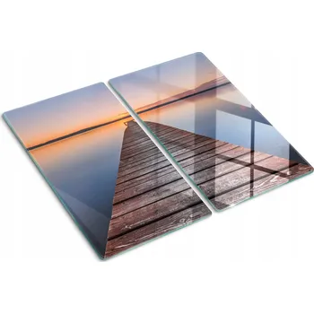 Obraz Krájecí deska sklo Dřevěné molo 2x30x52