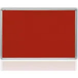 2x3 Filcová červená tabule v hliníkovém rámu 120x90 cm