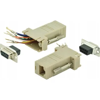 DIGITUS Adaptér RS232 na RJ45, modulární, DSUB9 na RJ45, samice-samice