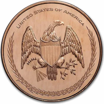 Měděná medaile 1 oz Patriotic American Flag and Vintage Eagle