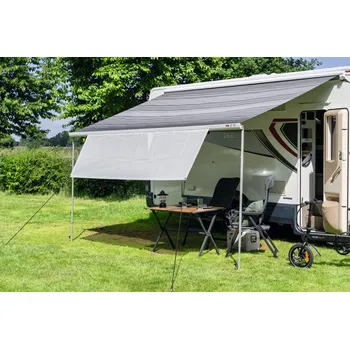 Markýza Přední stěna Sun Blocker ATINA šedá 280x80