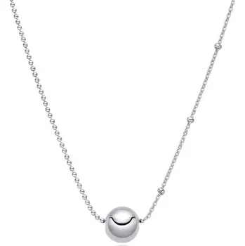 Náhrdelník Dámský stříbrný kuličkový náhrdelník 41-46 cm STNAH0267F