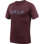 SENSOR MERINO BLEND ELEMENTS pánské triko kr.rukáv port red velikost XL