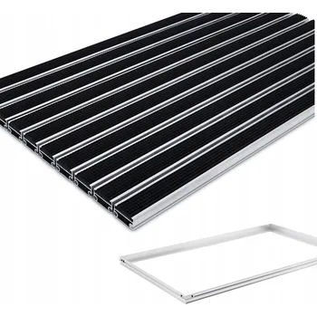 Rohožka POLENTEX HLINÍKOVÁ VSTUPNÍ ROHOŽKA SYSTÉMOVÁ GUMOVÁ 100x80 C22