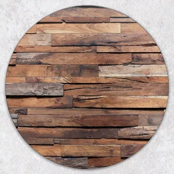 Kuchyňské prkénko Kulaté tvrzené skleněné prkénko S Potiskem, tmavě cihlové, průměr 40 cm