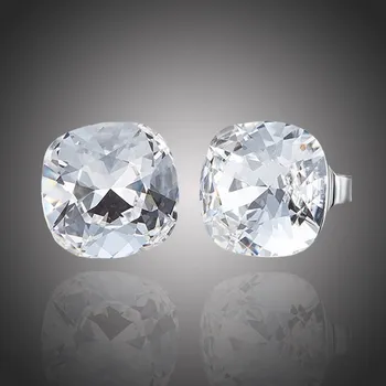 Náušnice GRACE Silver Jewellery Stříbrné náušnice Swarovski Elements Victoria - stříbro 925/1000, více barev E1139-YE1050-5 Bílá/čirá