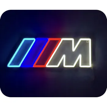 Obraz Neon LED BMW M-Power nástěnná dekorace, vícebarevná, 25 W
