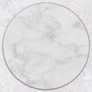 Obraz Multifunkční Dekorativní Kulatá Skleněná Deska Vzhled Mramoru fi 40 cm