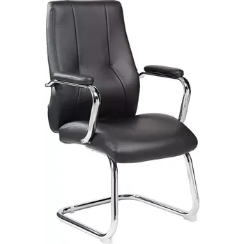 Konferenční židle Rocada 985V22, černá, imitace kůže, područky