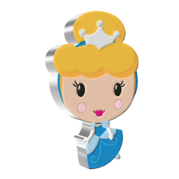 New Zealand Mint Stříbrná mince 1 oz Chibi Cinderella Disney 2021 Popelka postavička
