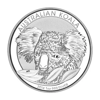 Perth Mint Stříbrná mince 1 oz Koala 2014 BU Stříbrná mince 1 oz Koala 2014 BU