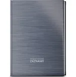 Baloušek, s.r.o. Denní záznamy A4 laminované desky, 384 stran - šedý