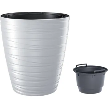 Obal na květináč Obal na květník MAZE MEDIUM 2v1 plastový d38x42cm