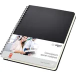 Sigel Conceptum, Spirálový blok, tvrdé desky, černá, linkovaný, 80 listů, formát A5