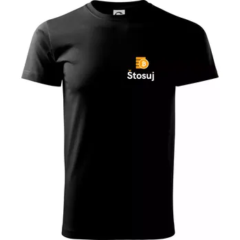 Štosuj - Logo jen na prsu - Triko extra velké (5-8XL) - 7XL ( Černá )